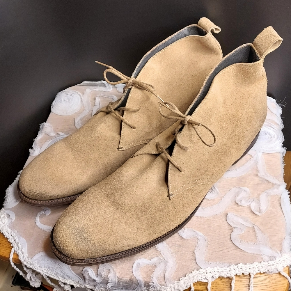 J.D. FISK Tan Suede Men's Dress Shoes sz 13